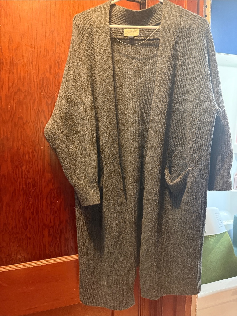 Universal Thread Gray Open-Front Knit Cardigan